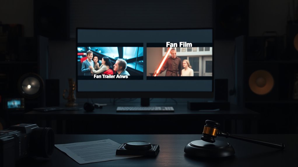 legal distinctions in fan productions