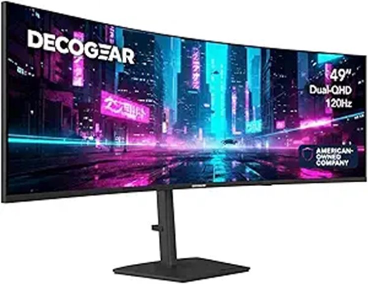 Deco Gear 49” Ultrawide Curved Monitor with USB-C