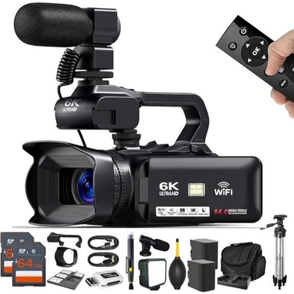 Acuvar 4K/6K Video Camera Camcorder with Accessories