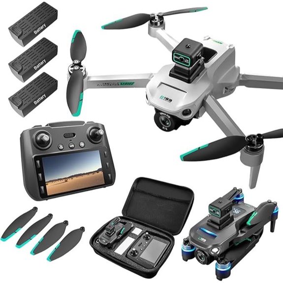 4K GPS Drone with 3 Batteries and 5.9” Screen