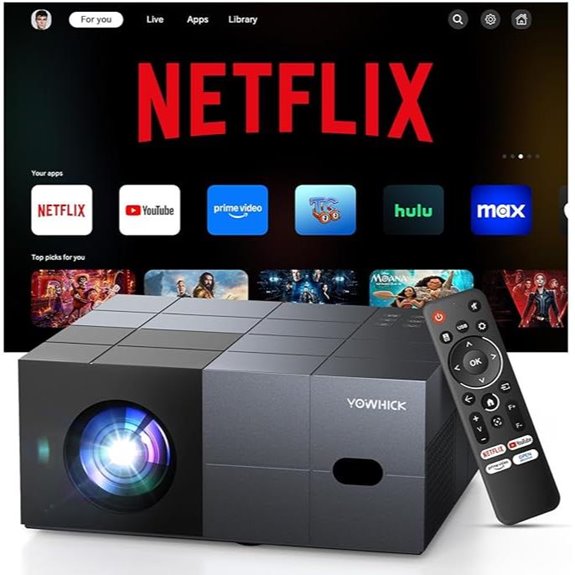 4K Smart Projector with WiFi 6 HDR10