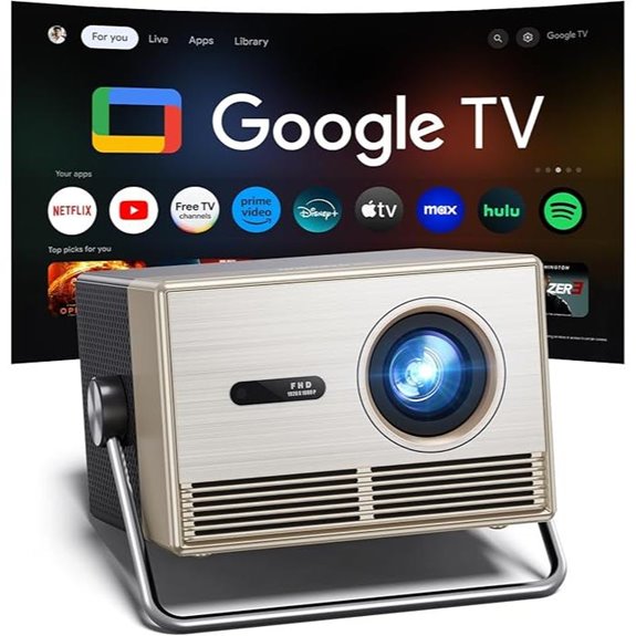 HAPPRUN 4K Outdoor Projector with Smart Features