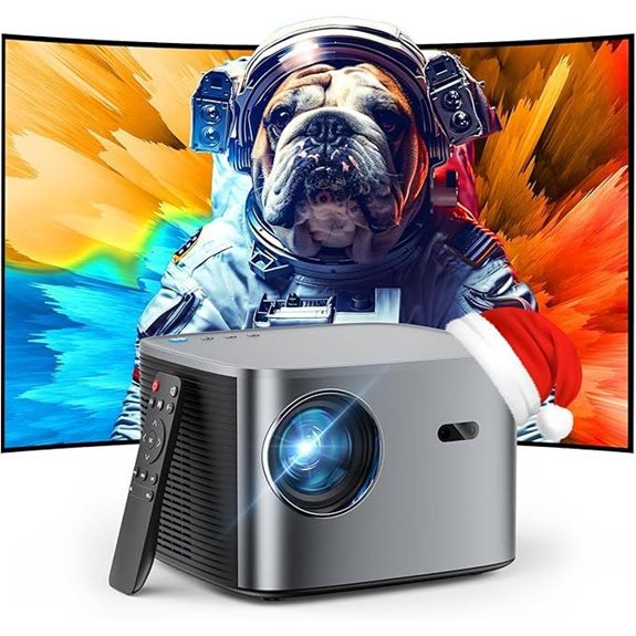 Groview 4K WiFi Bluetooth Projector for Outdoor Use