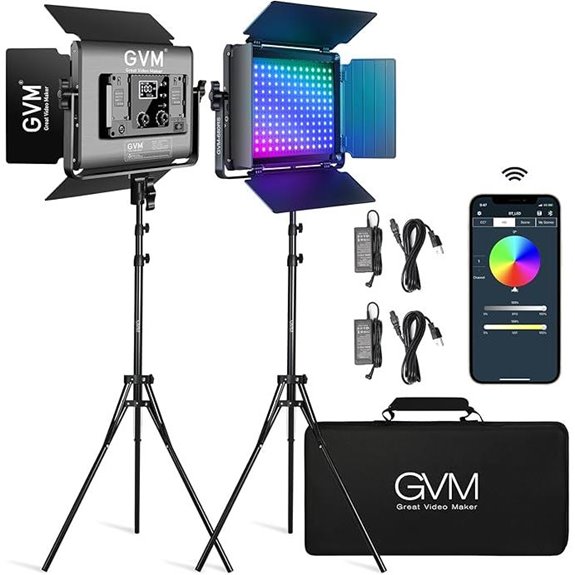 GVM 50W RGB LED Video Light Kit (2-Pack)