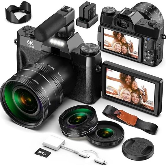 6k 64mp vlogging camera