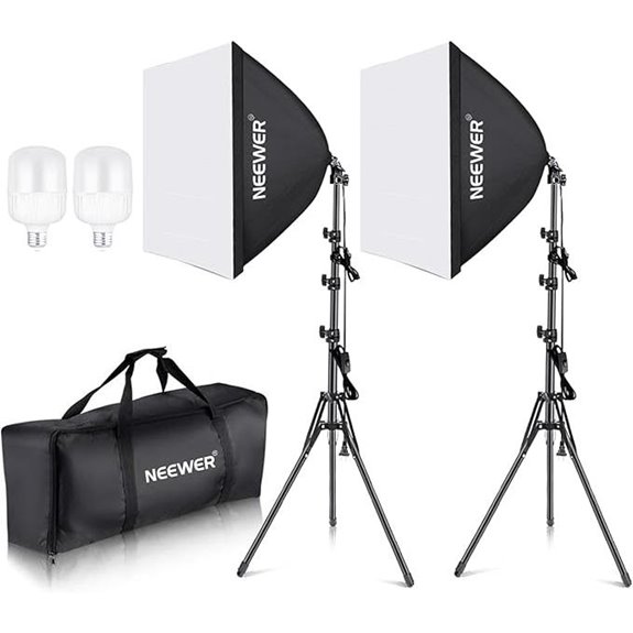 NEEWER 700W Softbox Lighting Kit with Bulbs