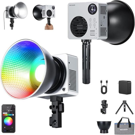 NEEWER 80W RGBWW LED Video Light with Battery