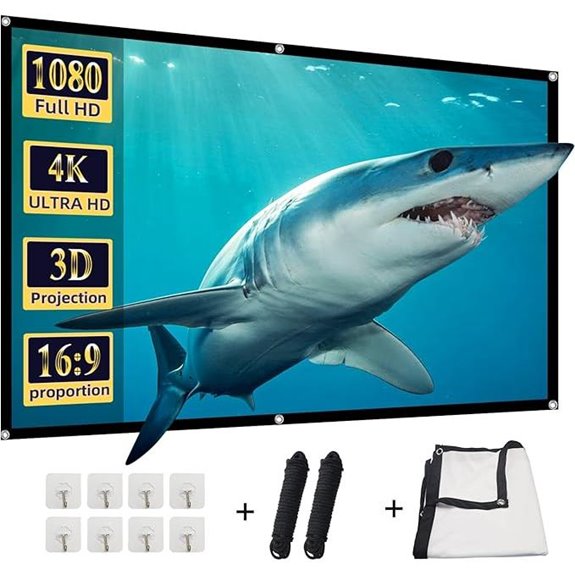 DUYIKJ 84-Inch Foldable Portable Projector Screen