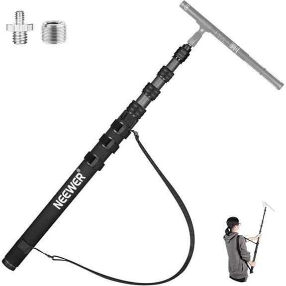 NEEWER 9.8ft Carbon Fiber Microphone Boom Arm