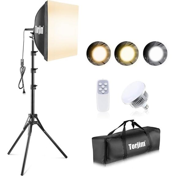 Torjim 16 Softbox Lighting Kit with Adjustable LED Bulbs