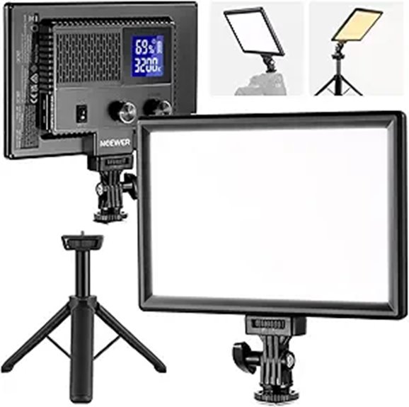 NEEWER 9 Dimmable LED Video Light with Tripod