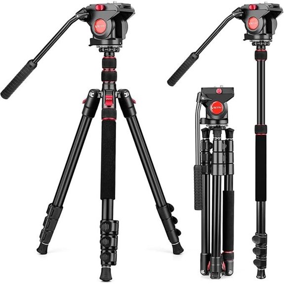 Victiv 72 Aluminum Video Tripod with Fluid Head