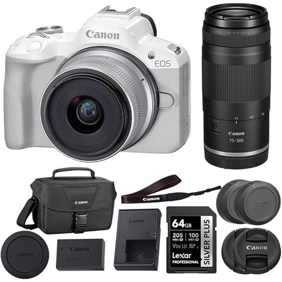 Canon EOS R50 Mirrorless Camera Bundle with Accessories