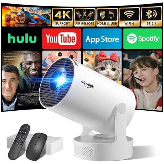 compact wifi bluetooth projector