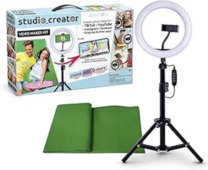 DIY Ring Light Kit with Green Screen and Phone Mount