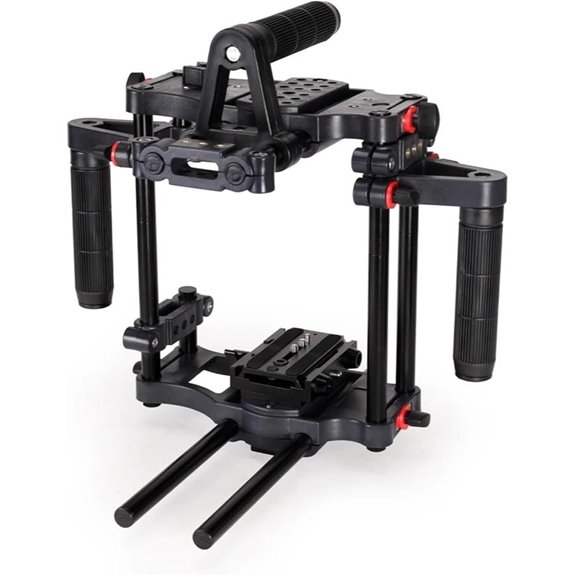 Camera Cage for DSLR with Handles & 15mm Rod Adapter