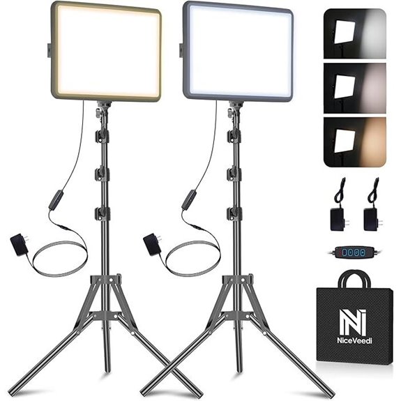NiceVeedi 25W LED Video Lighting Kit (2-Pack)