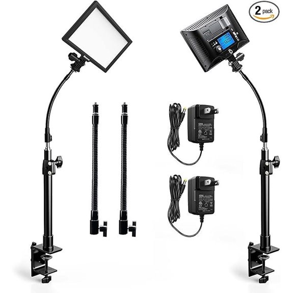 2-Pack Dimmable Bi-Color Video Conference Desk Lights