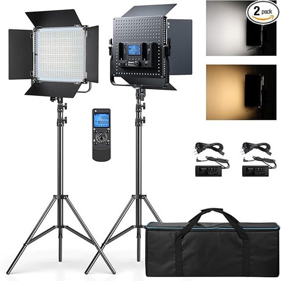 D80 Bi-Color LED Video Lights (2-Pack)