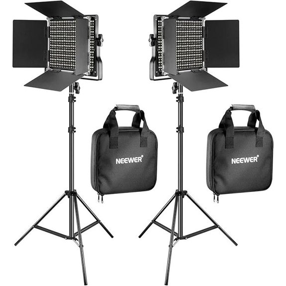 NEEWER 2-Pack Bi-Color LED Video Light & Stand