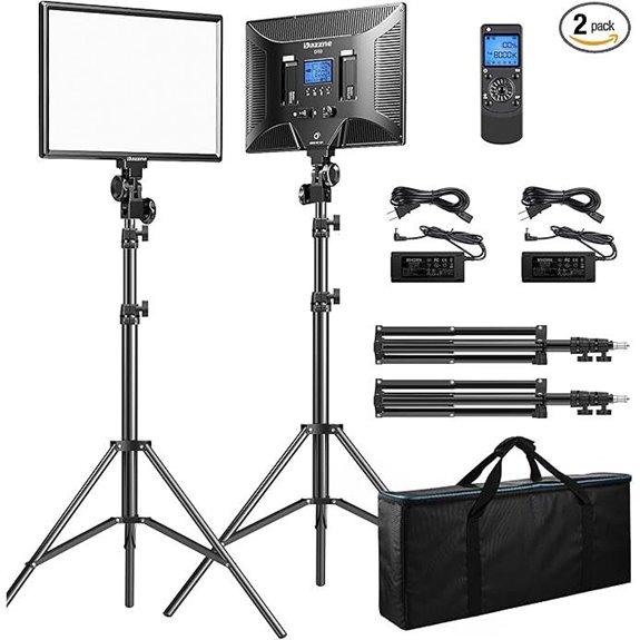 D50 LED Video Light Panel 2-Pack Bi-Color Dimmable