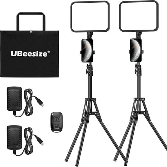 UBeesize 2-Pack Dimmable Video Light Kit