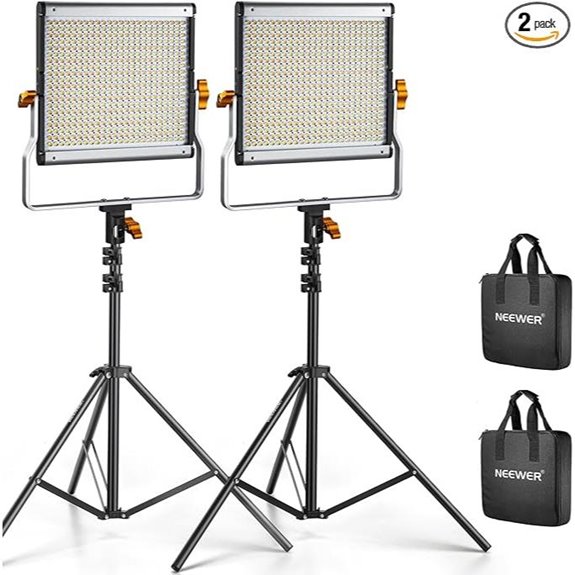 Neewer 2-Pack Dimmable Bi-Color 480 LED Video Lights