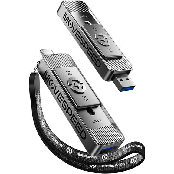 MOVE SPEED 1TB External Drive with Dual USB-C & 3.2