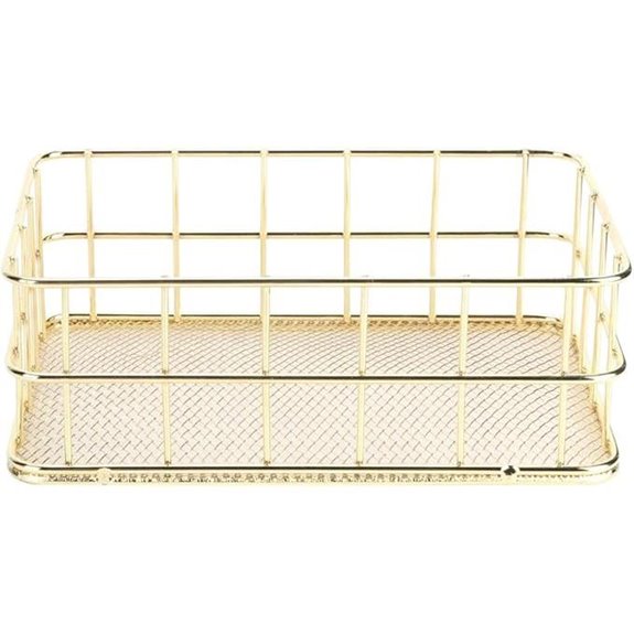 Joyzan Gold Iron Wire Mesh Storage Basket