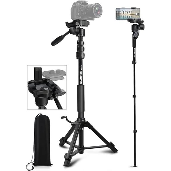 69-Inch Tripod for Phone and Camera Aluminum Alloy