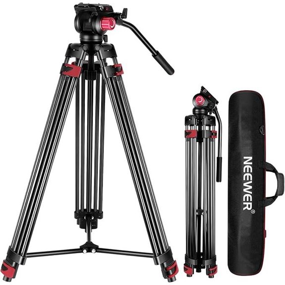 NEEWER 79 Aluminum Tripod with Fluid Head