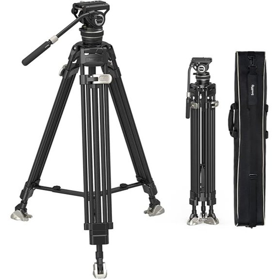 SmallRig AD-100 Carbon Fiber Tripod with Fluid Head