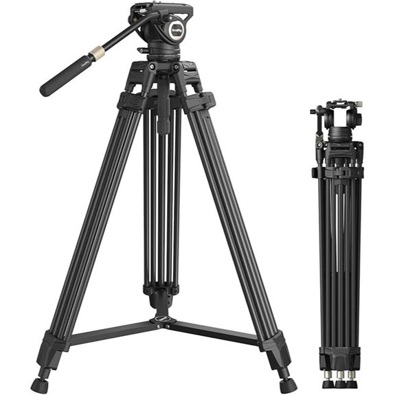SmallRig Carbon Fiber Tripod with Fluid Head and QR Plate