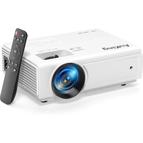 AuKing Mini Full HD 1080P Projector for Home Theater