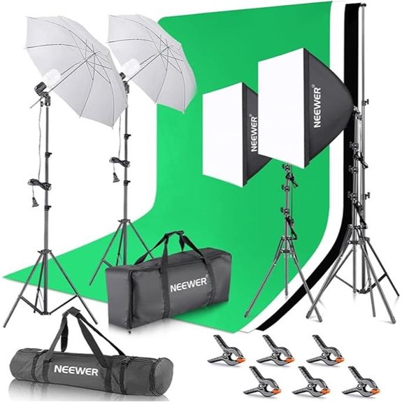 NEEWER Photo Lighting Kit with Backdrops and Stands