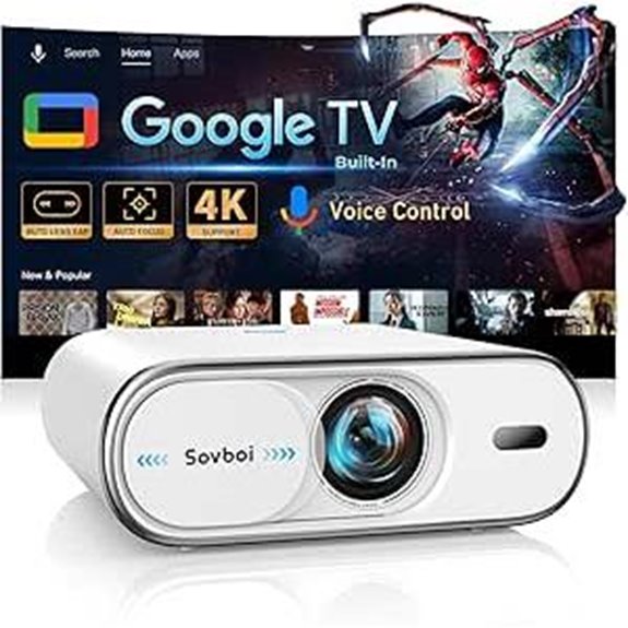 Sovboi 4K Portable Projector with Google TV