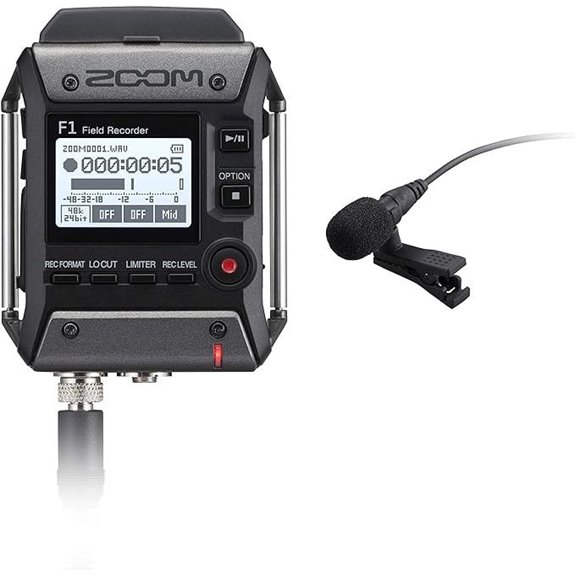 Zoom F1 Field Recorder with Lavalier Microphone