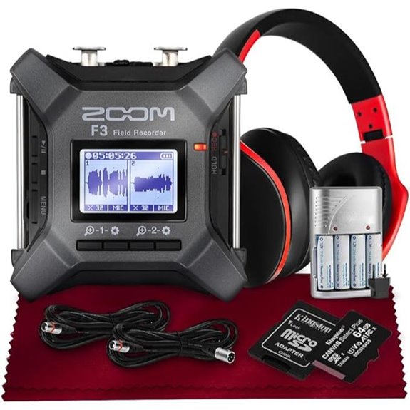 Zoom F3 Field Recorder with MicroSD and Microphone