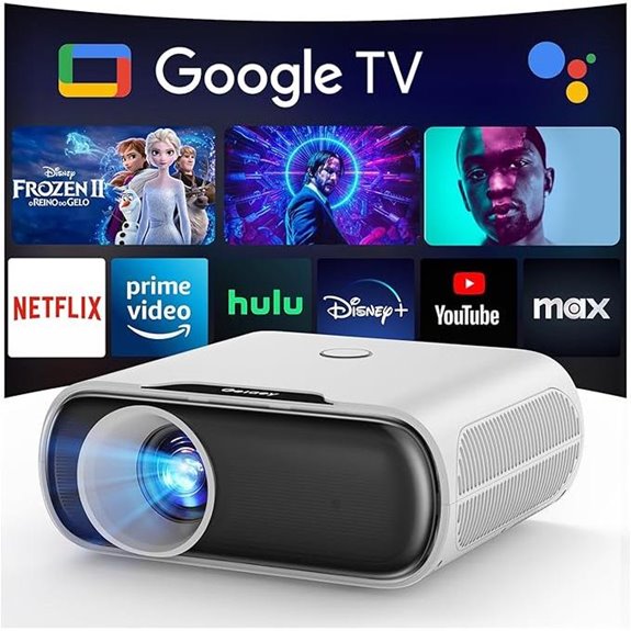 Goiaey WiFi Bluetooth Portable 1080P Projector with Apps