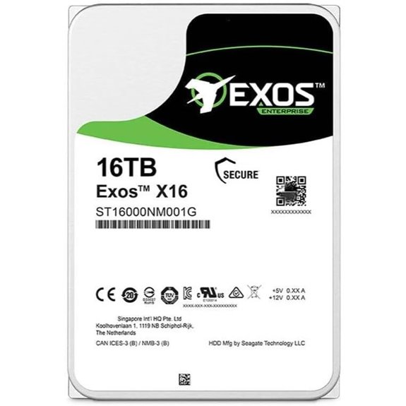 Exos X16 16TB 7200 RPM Enterprise HDD (Renewed)