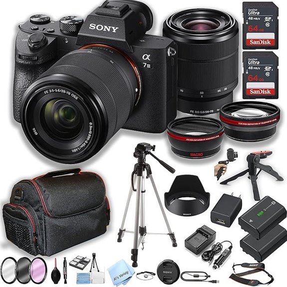 Sony a7 III Camera Bundle with Accessories (Renewed)