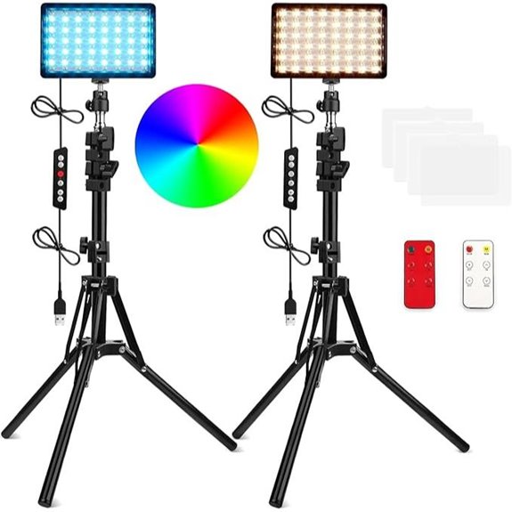 RGB LED Video Light Kit with Tripod and Filters