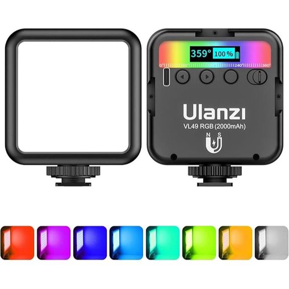 ULANZI VL49 RGB Video Light with Rechargeable Battery