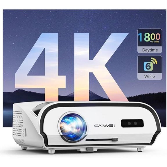 Smart 4K Projector with WiFi HDMI Speakers