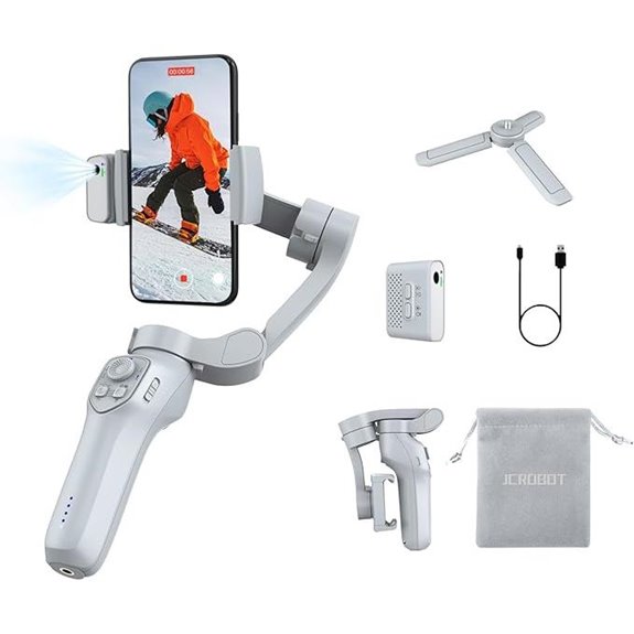3-Axis Smartphone Gimbal with Magnetic AI Tracker