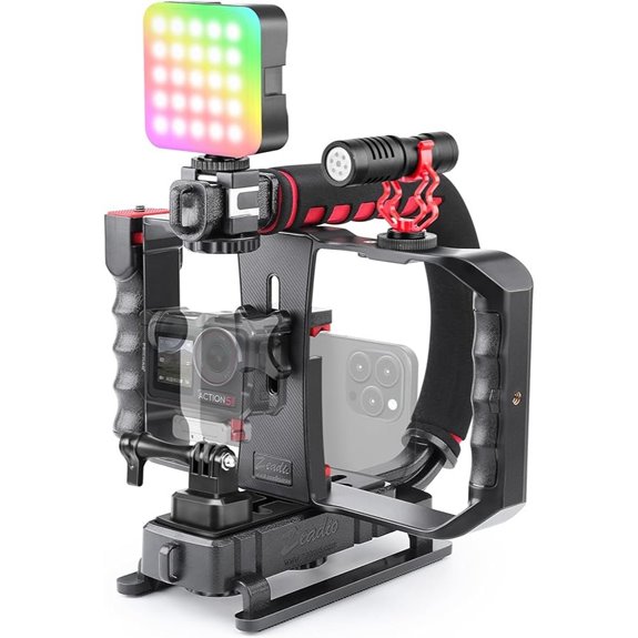Zeadio Smartphone Stabilizer Kit with Light & Mic
