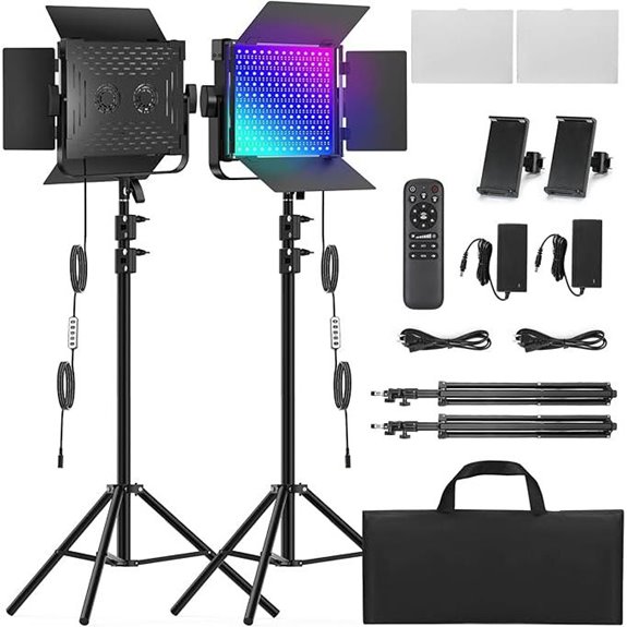 2-Pack RGB Dimmable Photography LED Lighting Kit