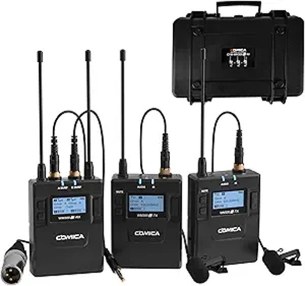 Dual Wireless Lavalier Microphone System (2TX+1RX)