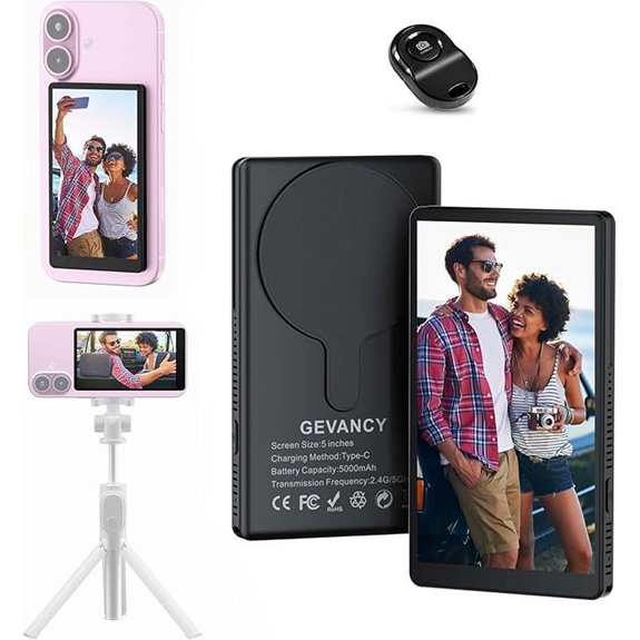 Vlog Selfie Monitor with Touchscreen and 4K Support