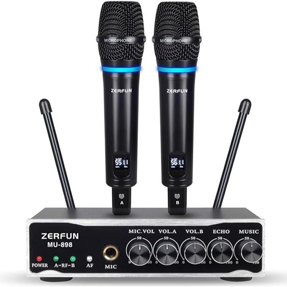 Wireless Microphone System with Echo and Bluetooth